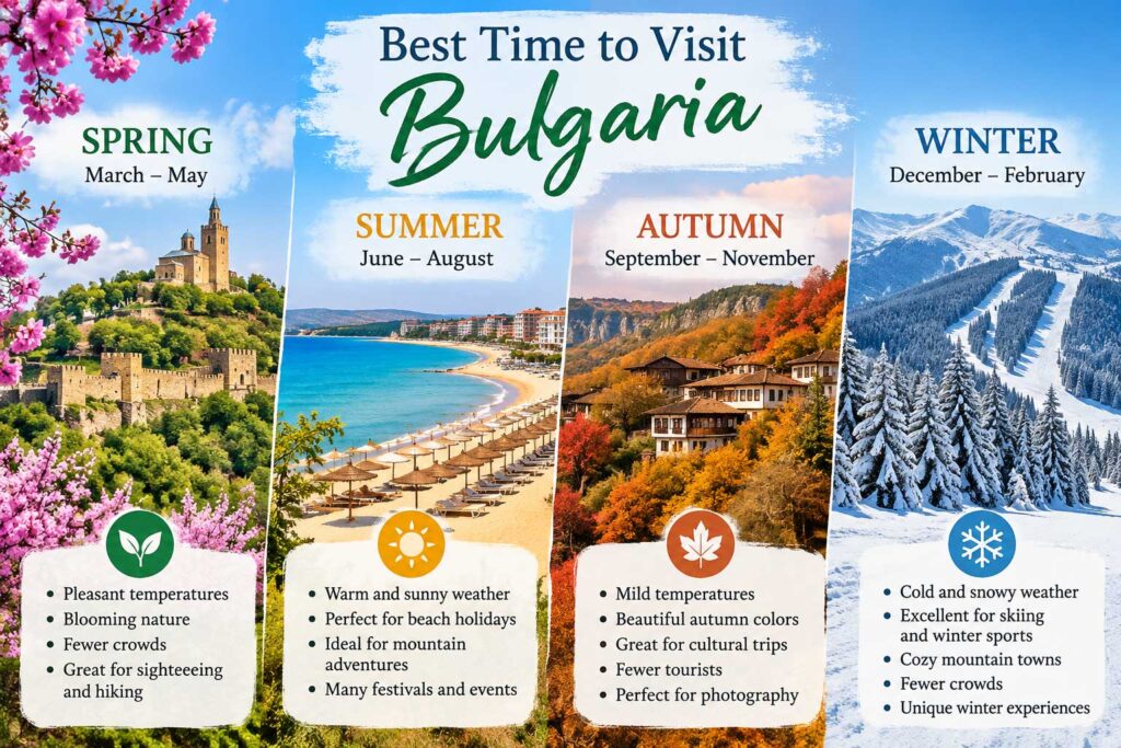 best places to visit in Bulgaria and best time to visit