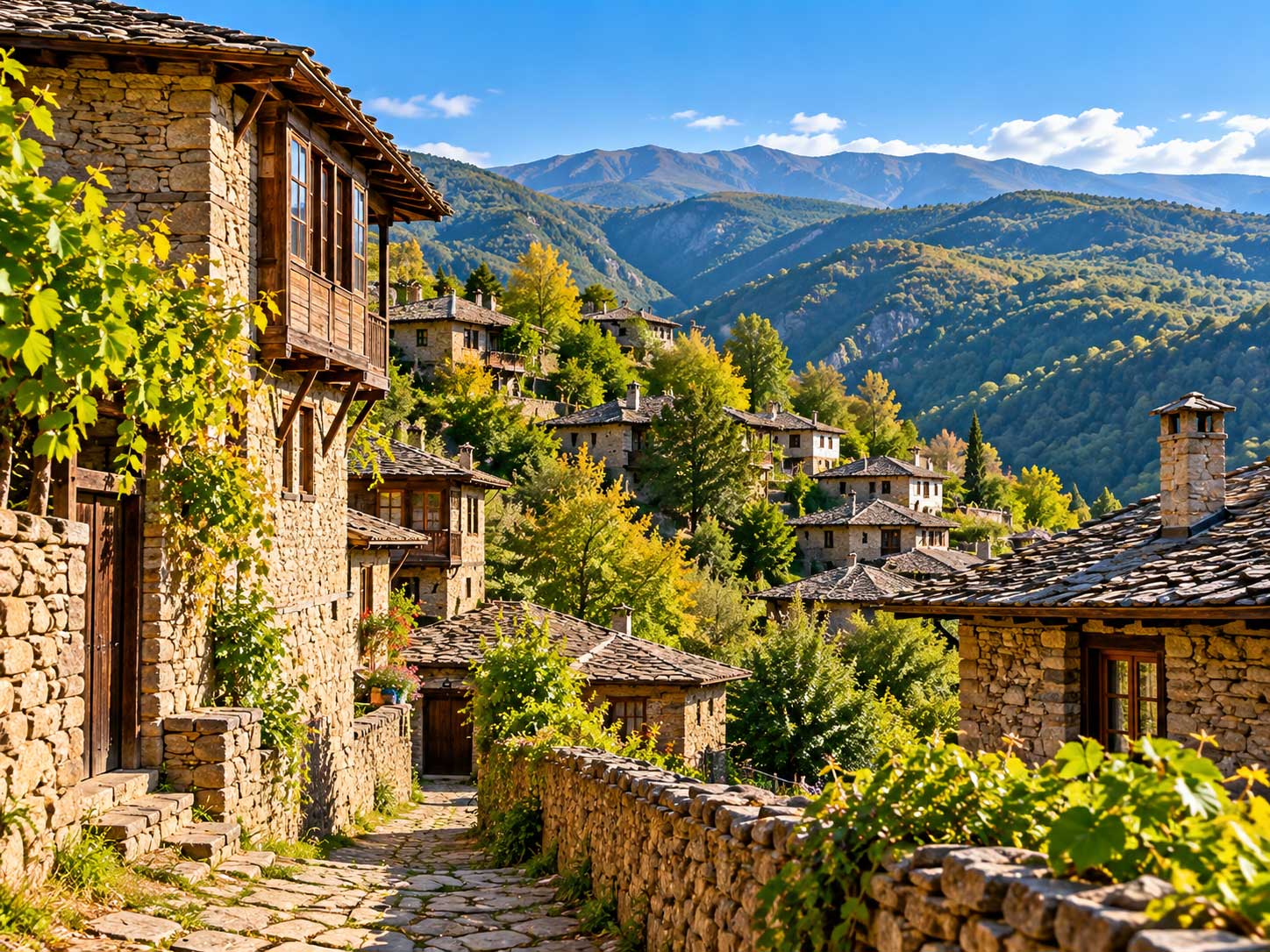 Kovachevitsa Village in the Mountains Bulgaria