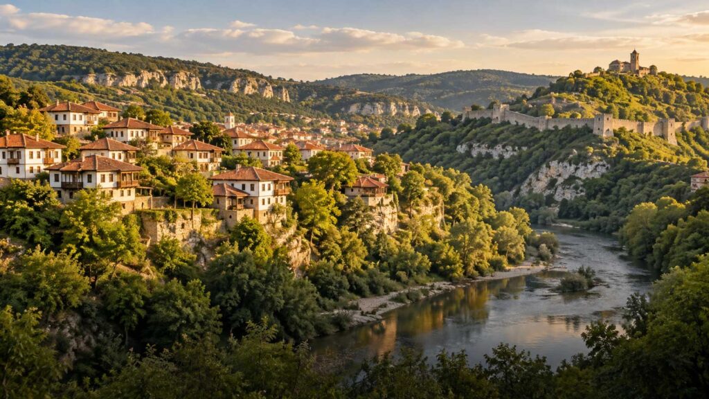 landscape inspired by Veliko Tarnovo