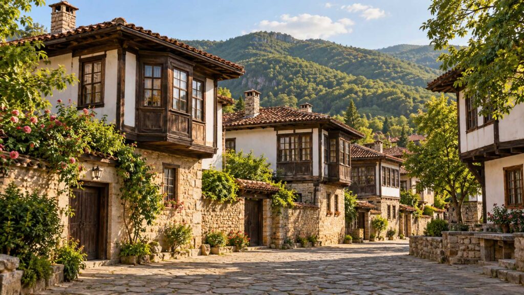 Kotel Bulgaria with Revival-style houses